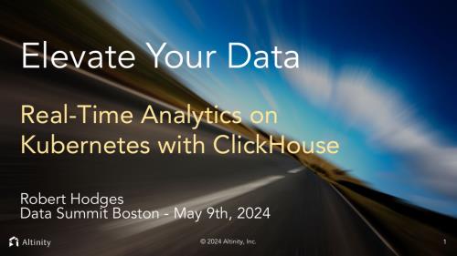 提升您的数据使用ClickHouse在Kubernetes上进行实时分析
