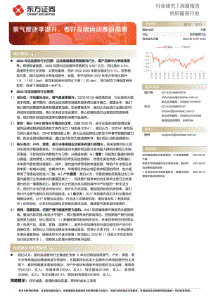 纺织服装行业深度报告:景气度逐季提升看好高端运动赛道高增-230303(22页)