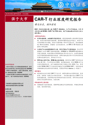 CAR~T行业深度研究报告：曙光纷至朝阳若现-220601（24页）