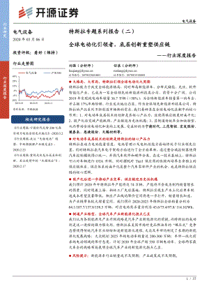 【研报】电气设备行业深度报告：特斯拉专题系列报告（二）全球电动化引领者底层创新重塑供应链-20200306[37页]