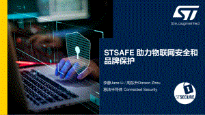李静、周东升 (意法半导体)-STSAFE, TPM助力IOT安全、保护品牌