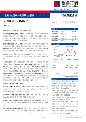 计算机行业全球生成式AI应用全景图：AI应用进入大爆发时代-230906（95页）