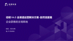 径硕科技：V4.0全渠道运营解决方案-自然流量篇（2023）（22页）