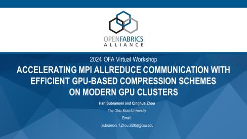 会议3_利用现代 GPU 集群基于 GPU 的高效压缩方案加速 MPI ALLREDUCE 通信
