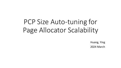 黄瀛-PCP auto-tuning