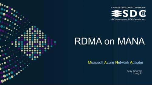 SNIA-SDC23-Sharma-RDMA-on-MANA