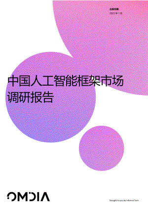Omdia：2023中国人工智能框架市场调研报告（30页）