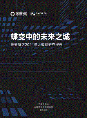 百度智能云:雄安新区2021年大数据研究报告(73页)