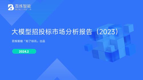 百炼智能：大模型招投标市场分析报告（2023）（29页）