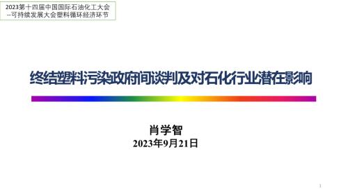 肖学智-终结塑料污染政府间谈判及对石化行业潜在影响（20230921）