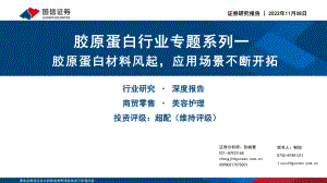 商贸零售行业专题报告：胶原蛋白系列专题一胶原蛋白材料风起应用场景不断开拓（52页）