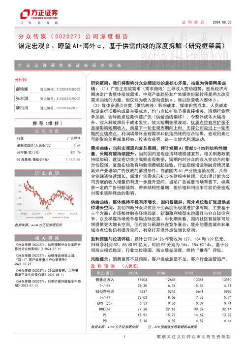 分众传媒-公司深度报告：锚定宏观β、瞭望AI+海外α基于供需曲线的深度拆解（研究框架篇）-240805（30页）