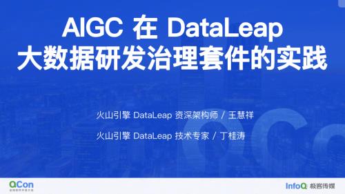 LLM 在大数据研发治理套件 DataLeap 中的应用实践-王慧祥 丁桂涛