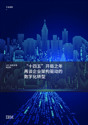 IBM:“十四五”开局之年再谈企业架构驱动的数字化转型(7页)
