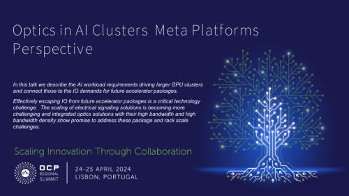 Optics in AI Clusters - Meta Perspective