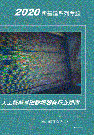 金柚网：人工智能基础数据服务行业观察（19页）