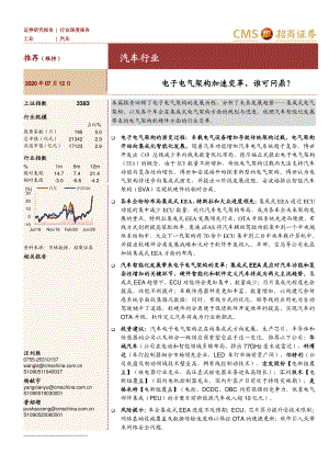 【研报】汽车行业：电子电气架构加速变革谁可问鼎？-20200712[29页]