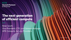 The next generation of efficient compute for Service Providers - HPE