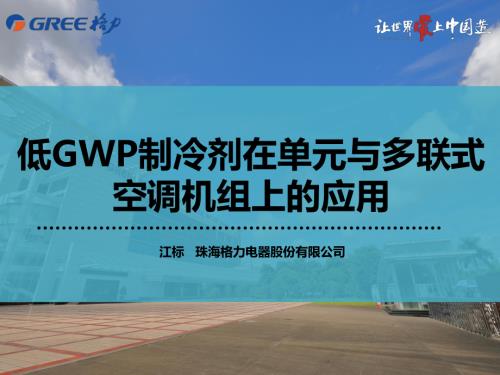 4.低GWP制冷剂工商制冷空调产业化开发与应用-江标