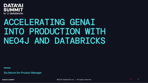赞助商:Neo4j-使用 Neo4j 和 Databricks 加速 GenAI 投入生产