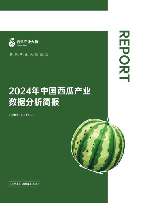 云果:2024年中国西瓜产业数据分析简报(13页)