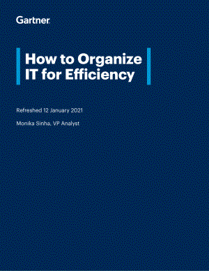 gartner ：如何组织IT以提高效率（英文版）（15页）
