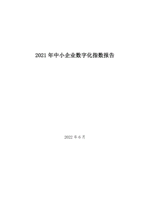 APEC中小企业信息化促进中心：2021年中小企业数字化指数报告（38页）