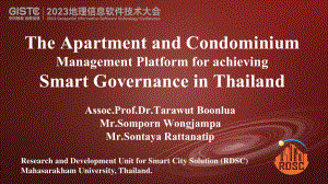 Assoc. Prof. Dr. Tarawut Boonlua-The Apartment and Condominium Management Platform for Achieving Smart Governance in Thailand