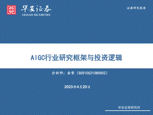AIGC行业研究框架与投资逻辑-230420（39页）