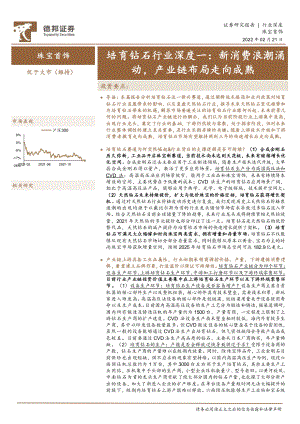 培育钻石行业深度一：新消费浪潮涌动产业链布局走向成熟-220221（44页）