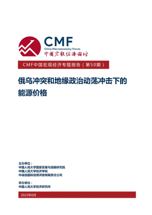 CMF：俄乌冲突和地缘政治动荡冲击下的能源价格（2022）（59页）