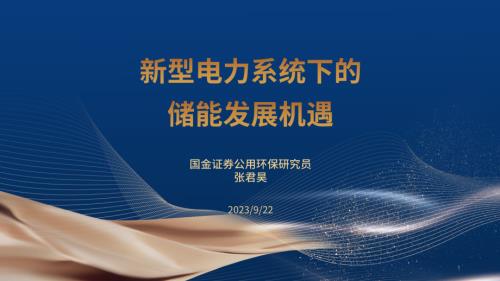 张君昊-新型电力系统下的储能发展机遇