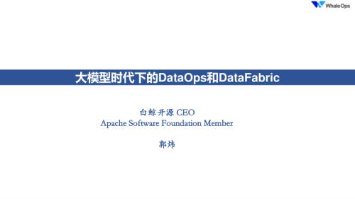大模型时代面的DataOps和DataFabric(1)