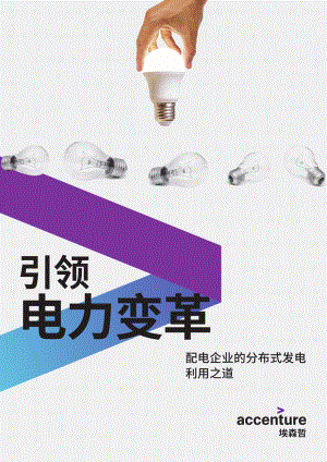 埃森哲：引领电力变革：配电企业如何明智地利用分布式发电（16页）