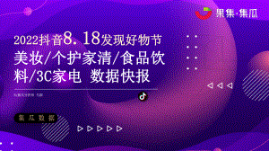 集瓜：2022抖音8.18发现好物节数据报告（10页）