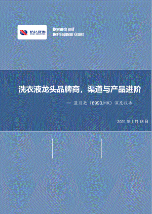 蓝月亮集团深度报告：洗衣液龙头品牌商渠道与产品进阶（33页）