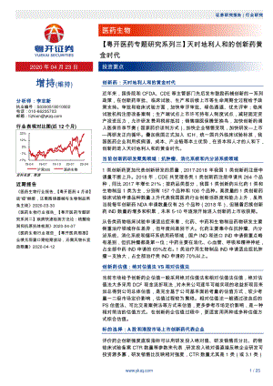 【研报】医药生物行业专题研究系列三：天时地利人和的创新药黄金时代-20200423[25页]