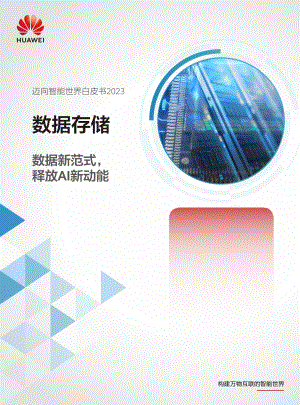 华为：迈向智能世界白皮书2023-数据存储（65页）