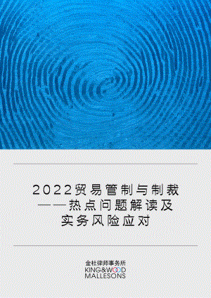 金杜律师事务所：2022贸易管制与制裁-热点问题解读及实务风险应对（208页）