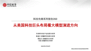 科技行业先锋系列报告260：从美国科技巨头布局看大模型演进方向-230329（35页）