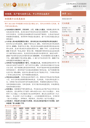铝塑膜行业深度报告:铝塑膜国产替代趋势已成市占率将迅速提升-220115(25页)