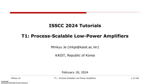 T1 - Process-Scalable Low-Power Amplifiers