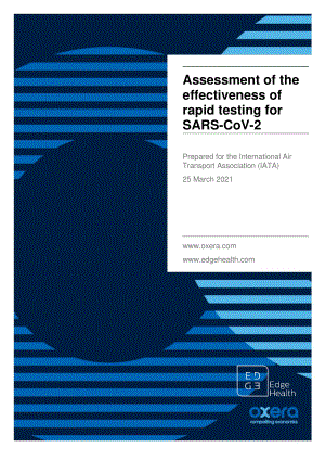 Oxera：SARS-CoV-2病毒快速检测有效性评价报告（英文版）（65页）
