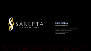 JPM 2023 Sarepta Therapeutics
