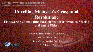 Nur Amirah Binti Mohd Fauzi-Unveiling Malaysia's Geospatial Revolution Empowering Communities Through Spatial Information Sharing and Smart Cities
