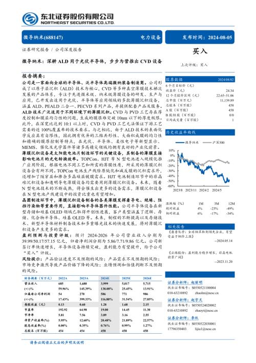 微导纳米-公司研究报告-微导纳米：深耕ALD用于光伏半导体步步为营推出CVD设备-240805（32页）