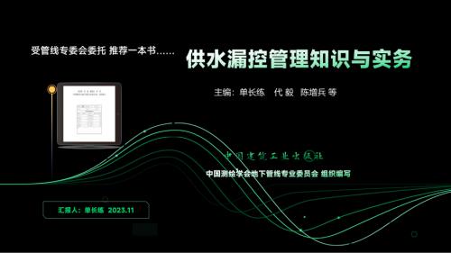 供水漏损管理专业知识与实务