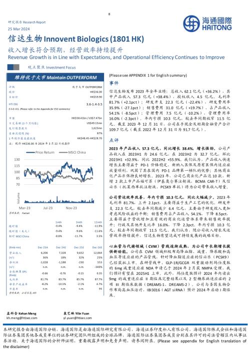 信达生物-港股公司研究报告-收入增长符合预期经营效率持续提升-240325（16页）