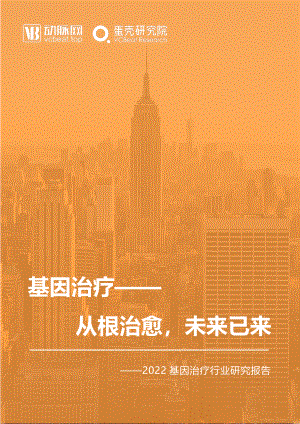 动脉网：2022基因治疗行业研究报告（69页）