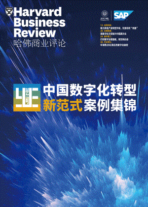 哈佛商业评论：2022中国数字化转型新范式案例锦集（45页）
